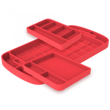 S&B SILICONE TOOL TRAY 3 PC. SET (RED)