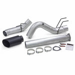 BANKS - MONSTER® EXHAUST SYSTEM 5-INCH SINGLE EXIT, BLACK SIDEKICK® TIP FOR 2017-2023 FORD 6.7L POWERSTROKE