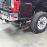 BANKS - MONSTER® EXHAUST SYSTEM 5-INCH SINGLE EXIT, CHROME SIDEKICK® TIP FOR 2017-2023 FORD 6.7L POWERSTROKE