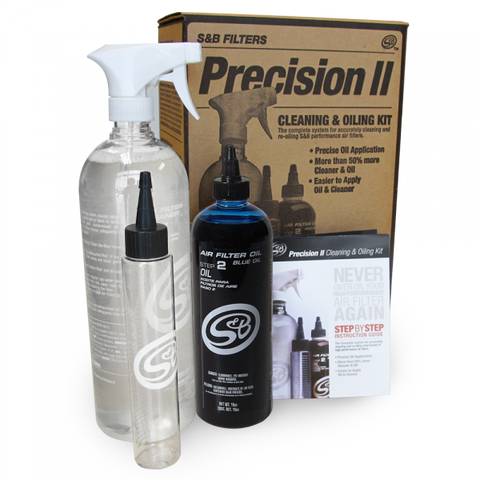 S&B PRECISION II: CLEANING & OIL KIT (BLUE OIL) 88-0009